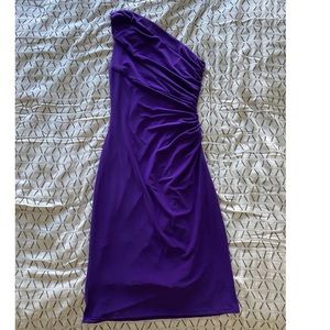 Purple One Shoulder Ralph Lauren Dress